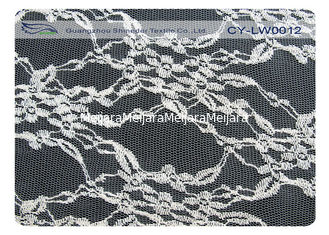 Китай ткань шнурка хлопка ширины 150cm Scalloped нейлоном для платьев венчания CY-LW0012 поставщик