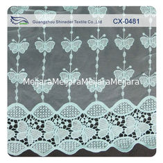 Китай Ткань шнурка вышивки Organza бабочки, Eco-содружественный красить/нормальный красить поставщик