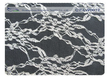 ткань шнурка хлопка ширины 150cm Scalloped нейлоном для платьев венчания CY-LW0012 поставщик