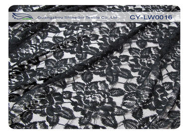 Черная ткань шнурка нейлона хлопка цветка, нейлон 65% + хлопок CY-LW0016 35% поставщик