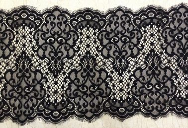 Scalloped нейлоном черная утеска шнурка ресницы для одежды декоративной поставщик