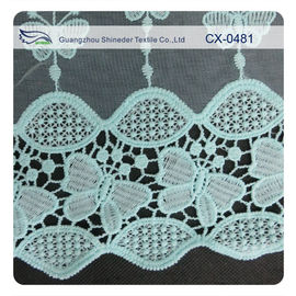 Ткань шнурка вышивки Organza бабочки, Eco-содружественный красить/нормальный красить поставщик