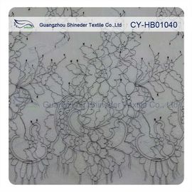 Тонкий мягкий прелестно шнурок Chantilly флористический Bridal, шнурок платья венчания Scallop нейлона поставщик